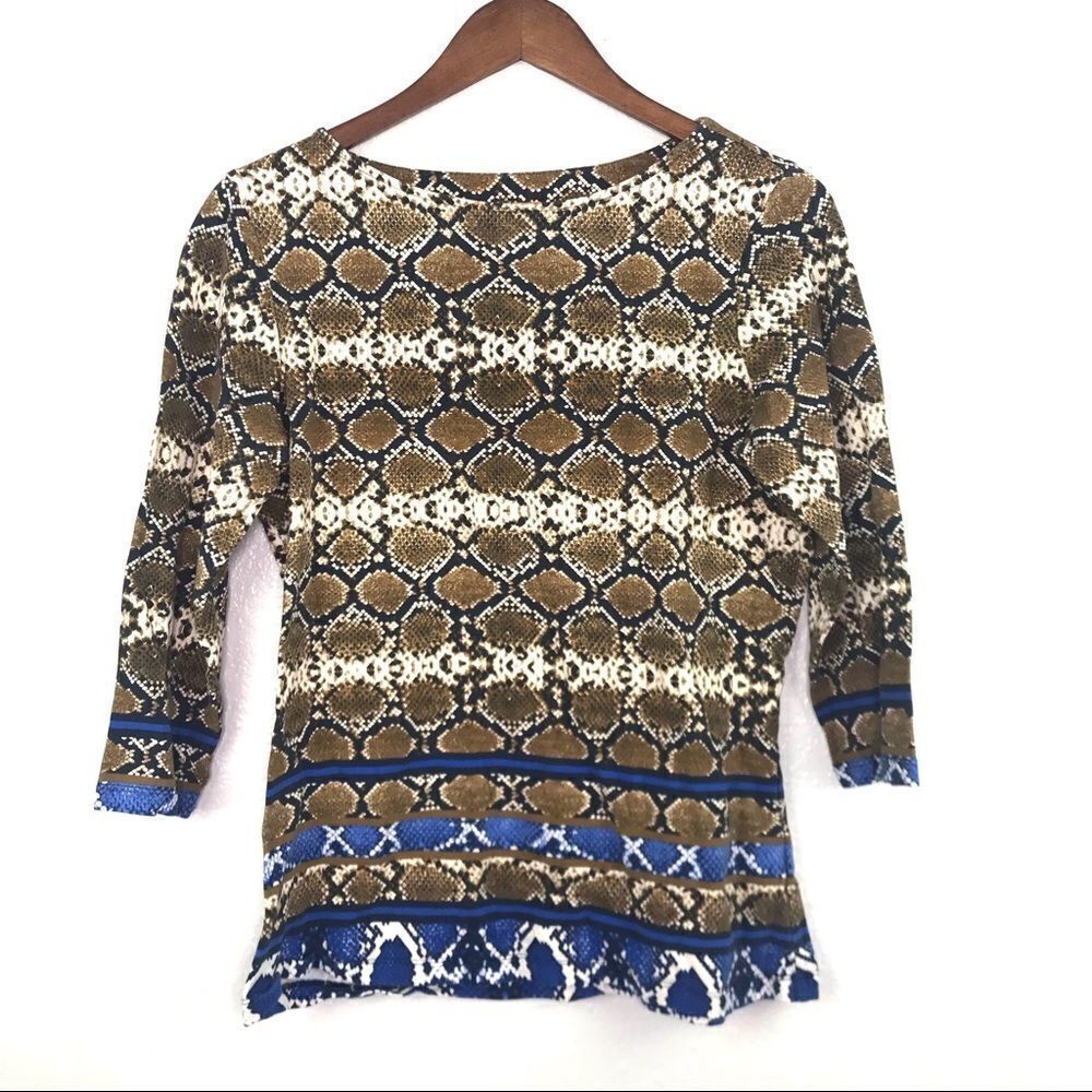 Ruby Rd. Snakeprint Top Size M